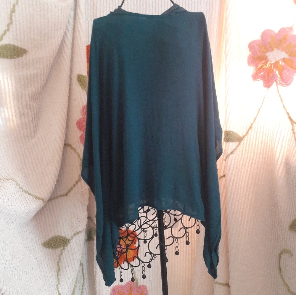 Flowy Batwing Top with Hood